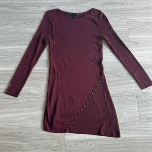 Burgundy Long Sleeve Dress S